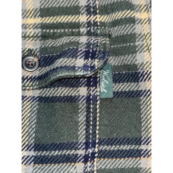 Woolrich Men’s Plaid Outdoors Woodsy 100% Cotton Green Navy Sz XXL - Picture 7 of 9